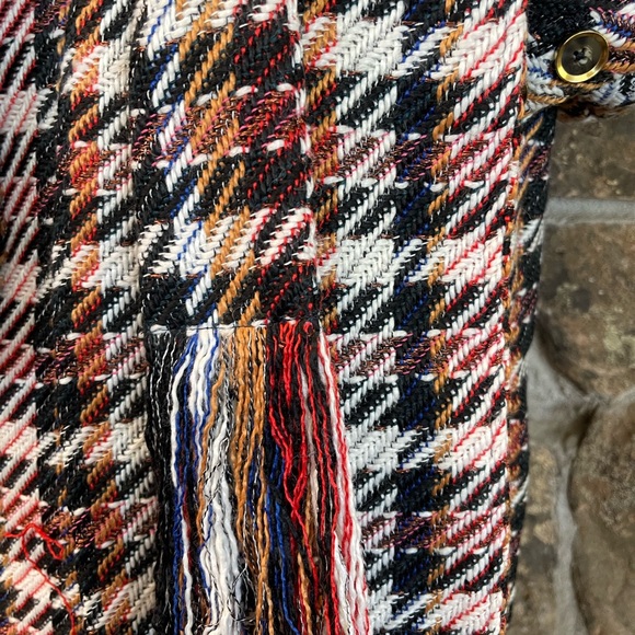 NWT Cabi contemporary trench style wrap coat with fringe - Picture 6 of 11